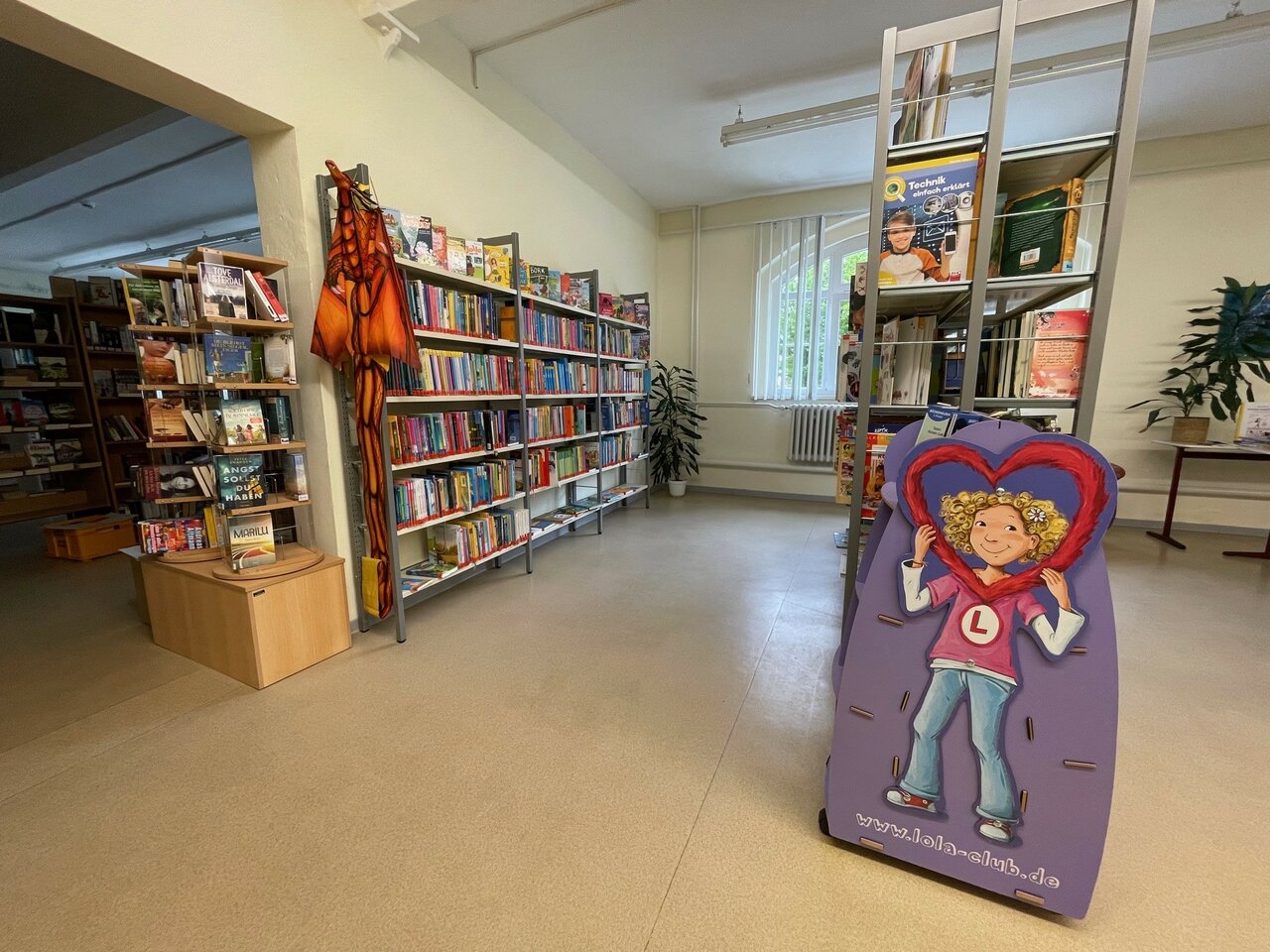 KEB Torgau Regale mit Büchern in einer Bibliothek